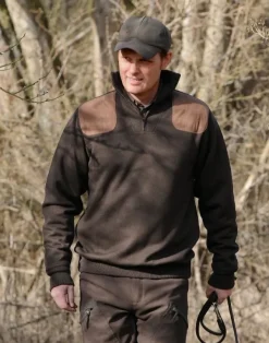 Windsor Windproof Knit tuulenpitävä pusero, tummanruskea-Laksen Clearance