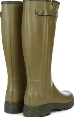 Chasseur Leather Lined Boot kumisaappaat nahkavuorilla, vihreä-Le Chameau Hot