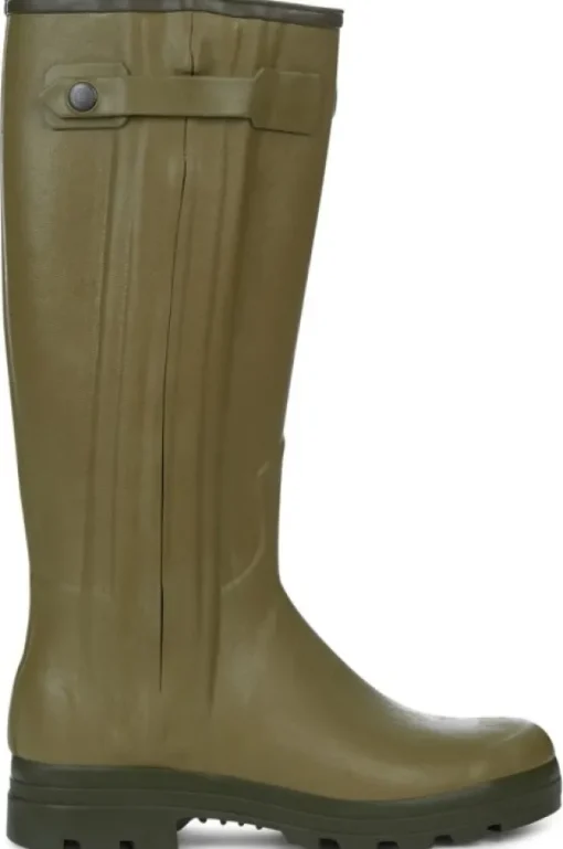 Chasseur Leather Lined Boot kumisaappaat nahkavuorilla, vihreä-Le Chameau Hot