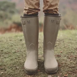 Chasseur Leather Lined Boot kumisaappaat nahkavuorilla, vihreä-Le Chameau Hot