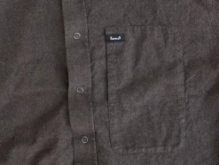 Flannel Shirt Överboda Dark Brown-Lemmelkaffe Discount