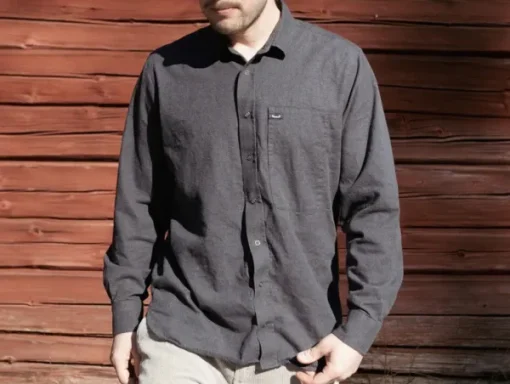 Lemmelkaffe Flannel Shirt Överboda Dark Grey Clearance
