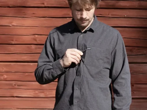 Lemmelkaffe Flannel Shirt Överboda Dark Grey Clearance