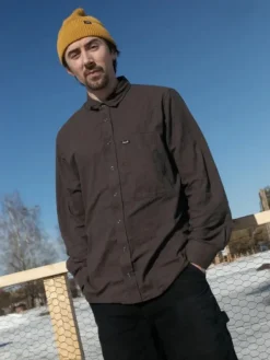 Flannel Shirt Överboda Dark Brown-Lemmelkaffe Discount