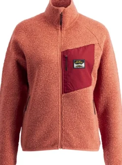 Flok Wool Pile naisten takki, Pink Rouge-Lundhags Online