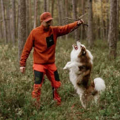 Flok Wool Pile takki, punainen-Lundhags Hot