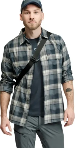 Järpen Plaid Flannel Shirt Unisex paita, Dark Sky blue-Lundhags Discount