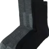 Lundhags Merino Trekking Sock Combo Mid sukat, Light Grey Melange/Black Fashion