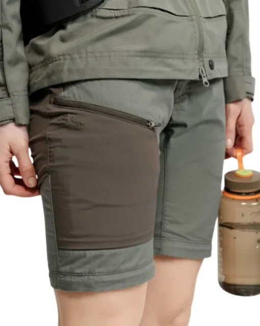 Lundhags Tived Zip-off Pant naisten katkolahjehousut, Aloe Green/Forest Green Online