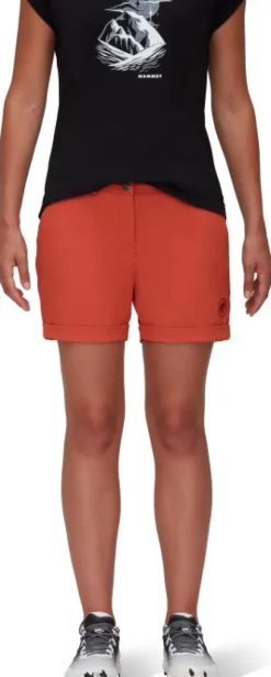 Mammut Runbold Roll Cuff Shorts Women naisten shortsit, punaoranssi Outlet