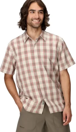 Marmot Men's Eldridge Novelty Classic SS Birch Bark Oliver Plaid Clearance