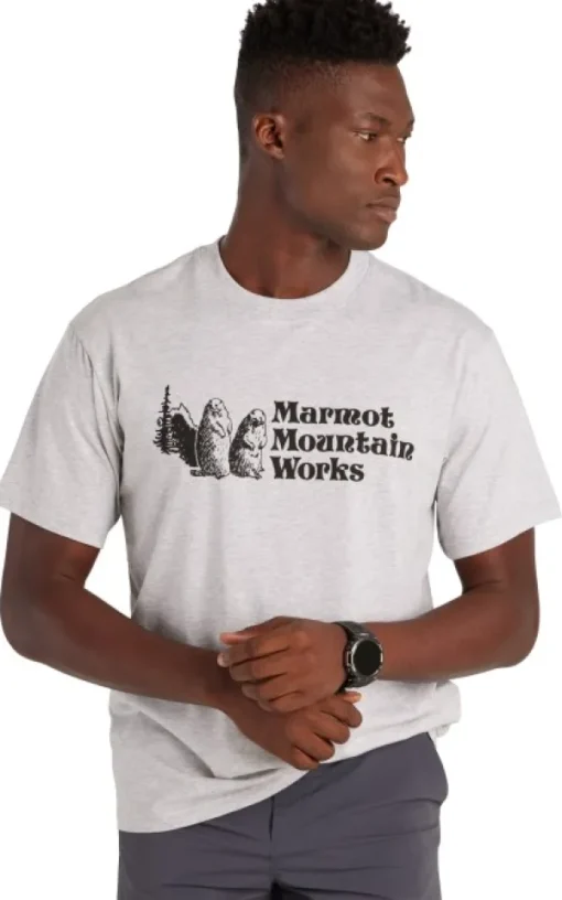Marmot Men's MMW Tee SS Light Grey Heather Outlet