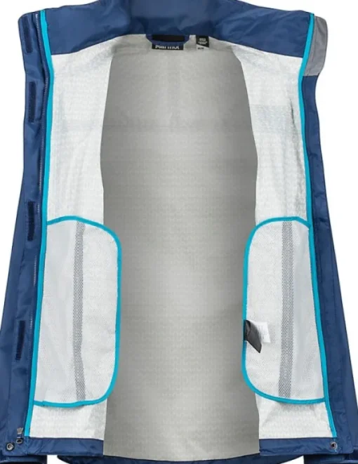 W's PreCip Eco -sadetakki naisille, sininen-Marmot New