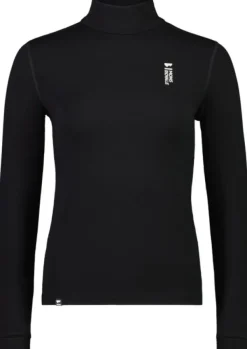 Cascade Merino Flex 200 Mock Neck naisten merinovillapaita, musta-Mons Royale Fashion