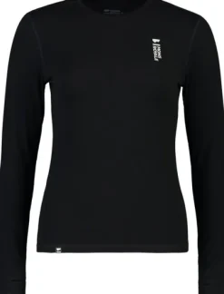 Cascade Merino Flex 200 naisten kerrastopaita, musta-Mons Royale Outlet