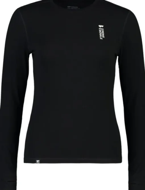 Cascade Merino Flex 200 naisten kerrastopaita, musta-Mons Royale Outlet