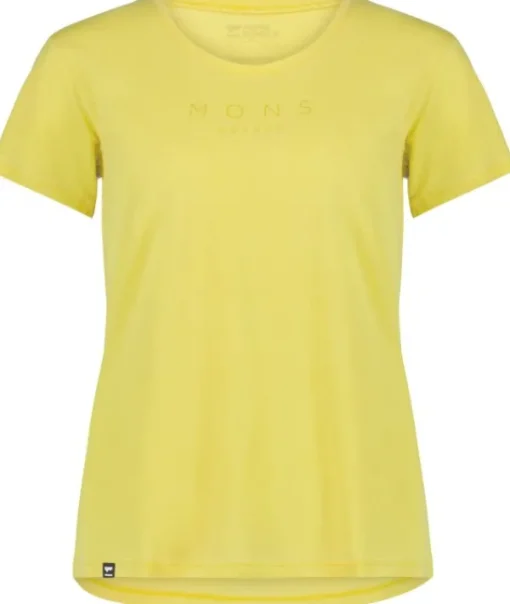 Zephyr Merino Cool Tee naisten t-paita, keltainen-Mons Royale Hot