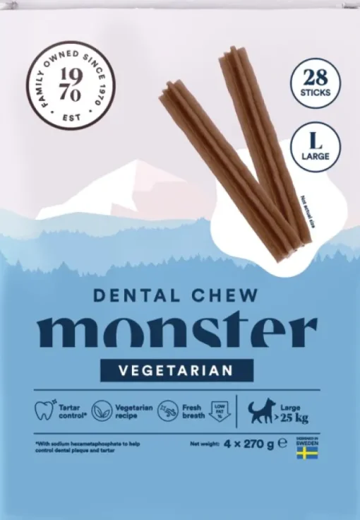 Monster Dog Dental Chew Vegan hammashoitoherkku, L, 28 kpl Best