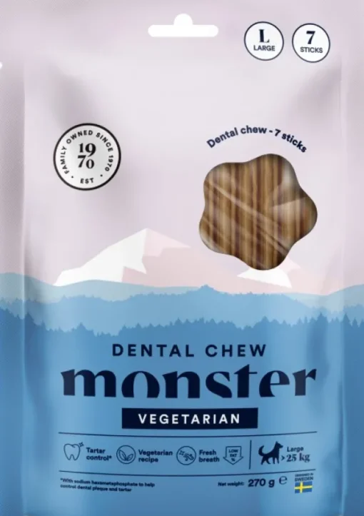 Monster Dog Dental Chew Vegan hammashoitoherkku, L, 7 kpl Best