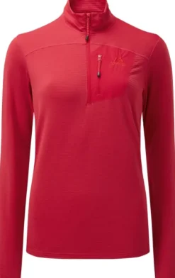 Lumiko Zip T naisten fleecepaita, Capsicum Red-Mountain Equipment New