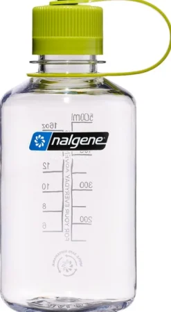 Nalgene Bottle 0,5 L Narrow Mouth Sustain Clear/green New