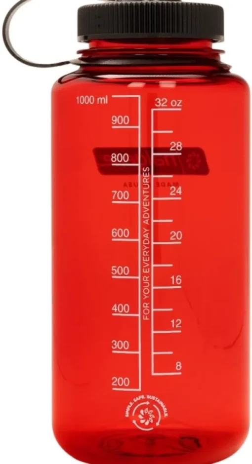 Nalgene Bottle 1 L Wide Mouth Sustain Red Best