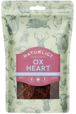 Naturligt Hundtugg Naturligt Farm & Forest Ox Hearts makupalat, 120g Online