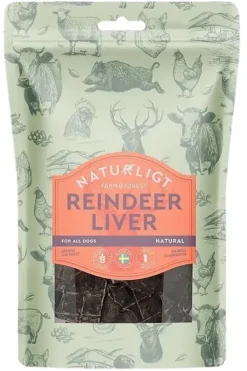 Naturligt Hundtugg Naturligt Farm & Forest Reindeer Liver makupalat, 120g Clearance
