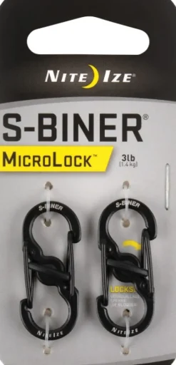 S-Biner MicroLock Stainless Steel 2-Pack Black-Nite Ize Online