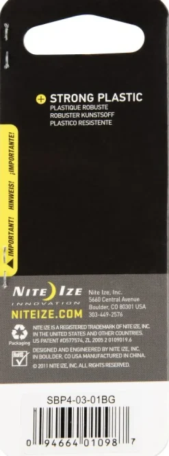 Nite Ize S-Biner Plastic Size #4 Black Discount