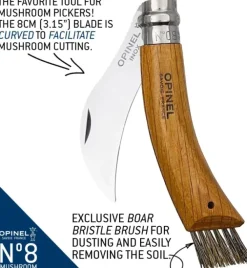 Opinel Mushroom knife Oak wood sieniveitsi Hot