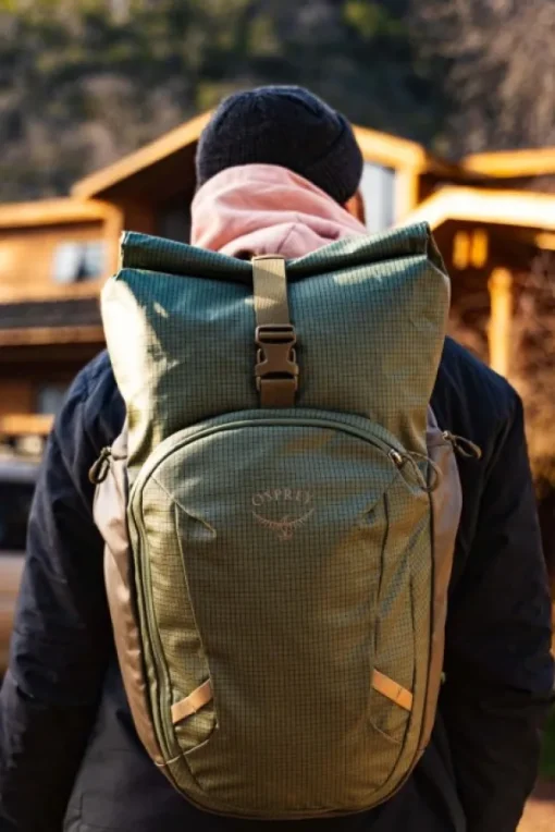 Osprey Transporter Roll Top Pack Pine Leaf/Earl Grey Hot