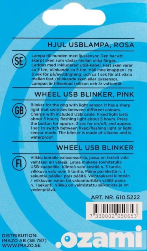 Blinker Wheel vaaleanpunainen-Ozami Hot