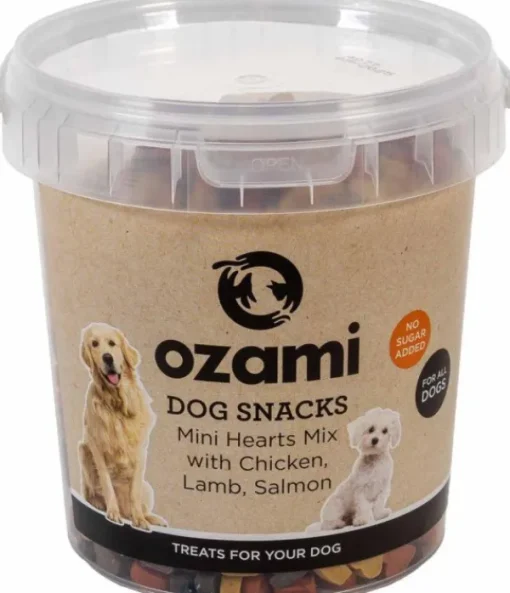 Dog Snack Mini Hearts Mix Bucket 500 g-Ozami Discount