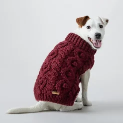 PAIKKA Handmade Knit koiran neulepusero, 20-30 cm, vaaleanruskea Outlet