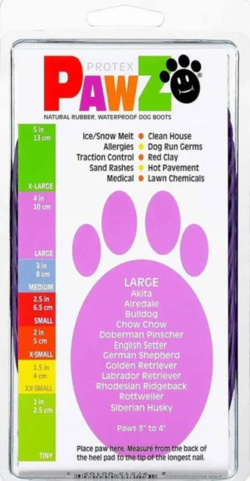 Pawz Dog Boots Color Purple L Fashion