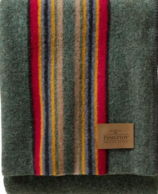 Yakima Throw Green Heather Mix-Pendleton Hot