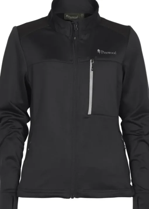 Abisko Power Fleece naisten fleecetakki, musta-Pinewood Best