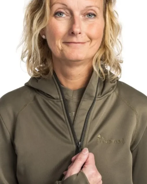 Pinewood Finnveden Hoodie naisten fleecetakki, Olive Hot