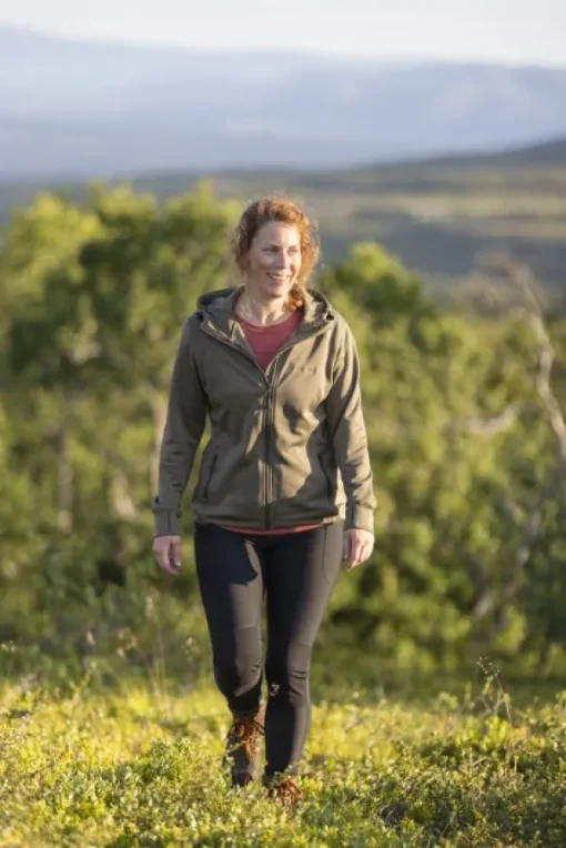 Pinewood Finnveden Hoodie naisten fleecetakki, Olive Hot