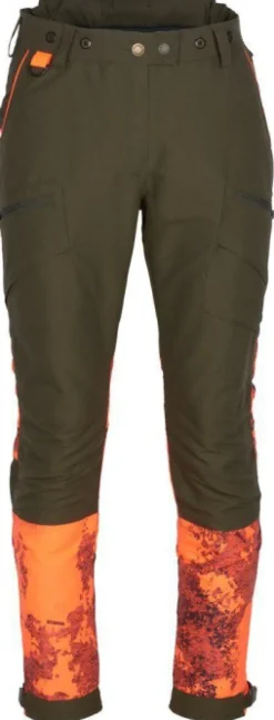 Pinewood Hunter Pro Xtr 2.0 Camou Trousers naisten metsästyshousut, vihreä/oranssi New