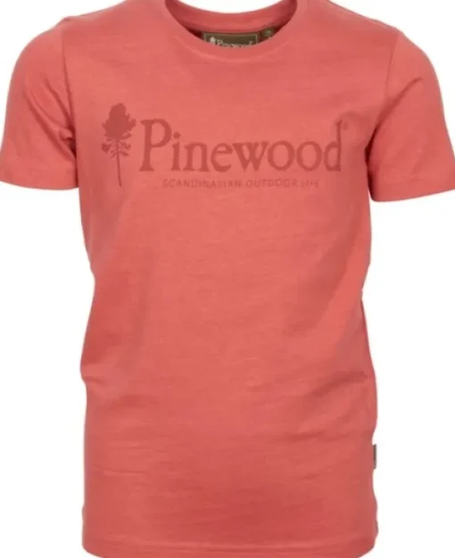 Kids Outdoor Life T-Shirt Kids lasten t-paita, pinkki oranssi-Pinewood Hot