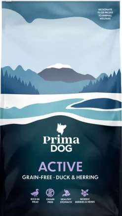 PrimaDog Active Ankka-Silli viljaton 10 kg Hot