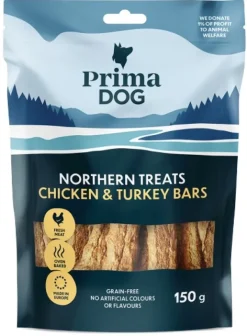 PrimaDog Northern Treats Kyckling-Kalkon Bar makupalat, 150g Fashion