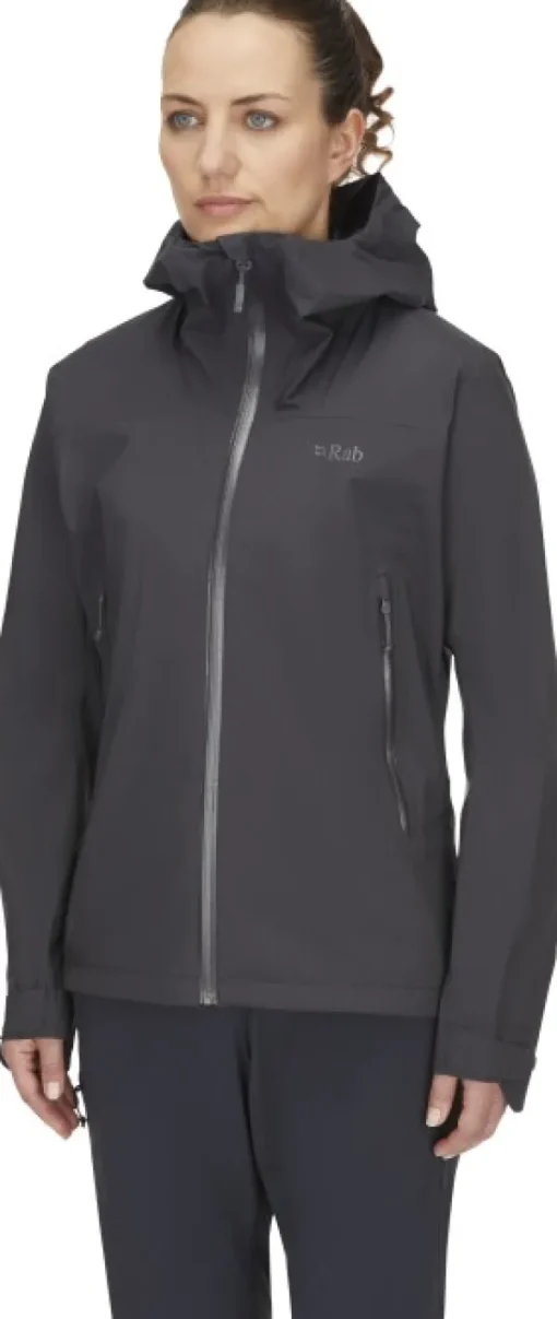 Downpour Light Jacket naisten kuoritakki, tummanharmaa-Rab Outlet