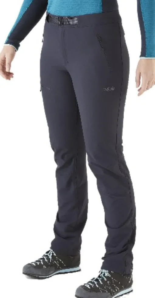 Rab Incline AS Pants naisten softshell-housut, musta Clearance