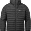 Microlight Alpine kevyt untuvatakki, musta-Rab Fashion