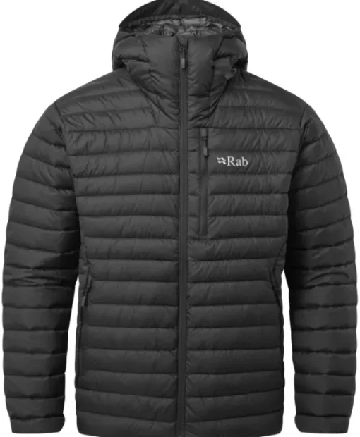 Microlight Alpine kevyt untuvatakki, musta-Rab Fashion