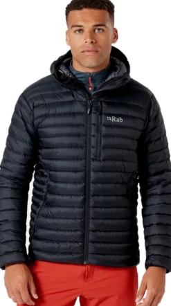 Microlight Alpine kevyt untuvatakki, musta-Rab Fashion