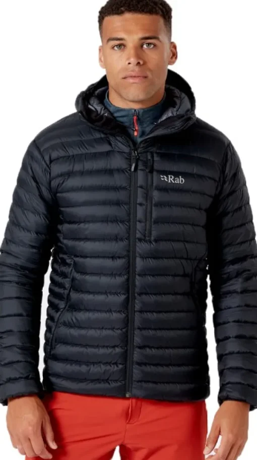 Microlight Alpine kevyt untuvatakki, musta-Rab Fashion